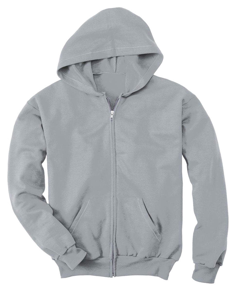Hanes Boys' EcoSmart Full Zip Hooded Jacket, Navy, Large