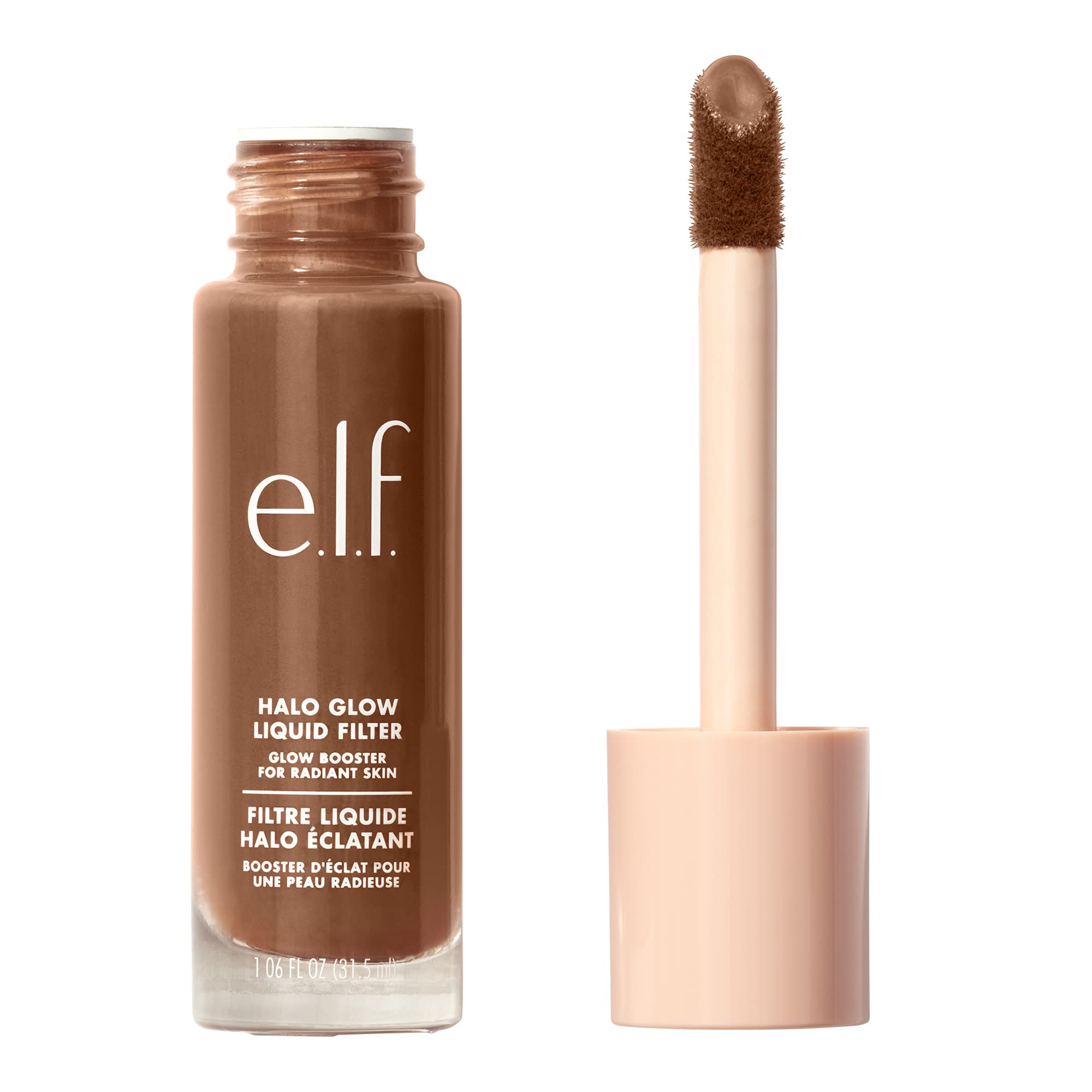 e.l.f. Halo Glow Liquid Filter, Complexion Booster For A Glowing, Soft-Focus Look, Infused With Hyaluronic Acid, Vegan & Cruelty-Free, 4 Medium