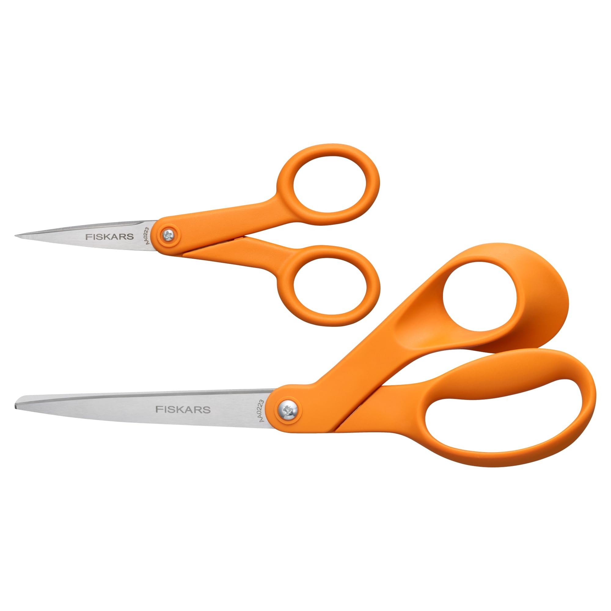 Fiskars 98087097J Curved Craft Scissors, 4 Inch, steel and orange