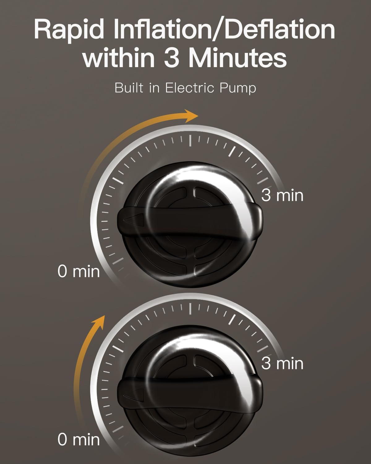 CHILLSUN Air Mattress Queen With Built in Pump - Upgraded Blow Up Bed,2 Mins Quick Self Inflatable and Deflate, 18"/650lbs Max, Strong Support, Flocked Top, Puncture Resistant, for Camping,Home,Guests