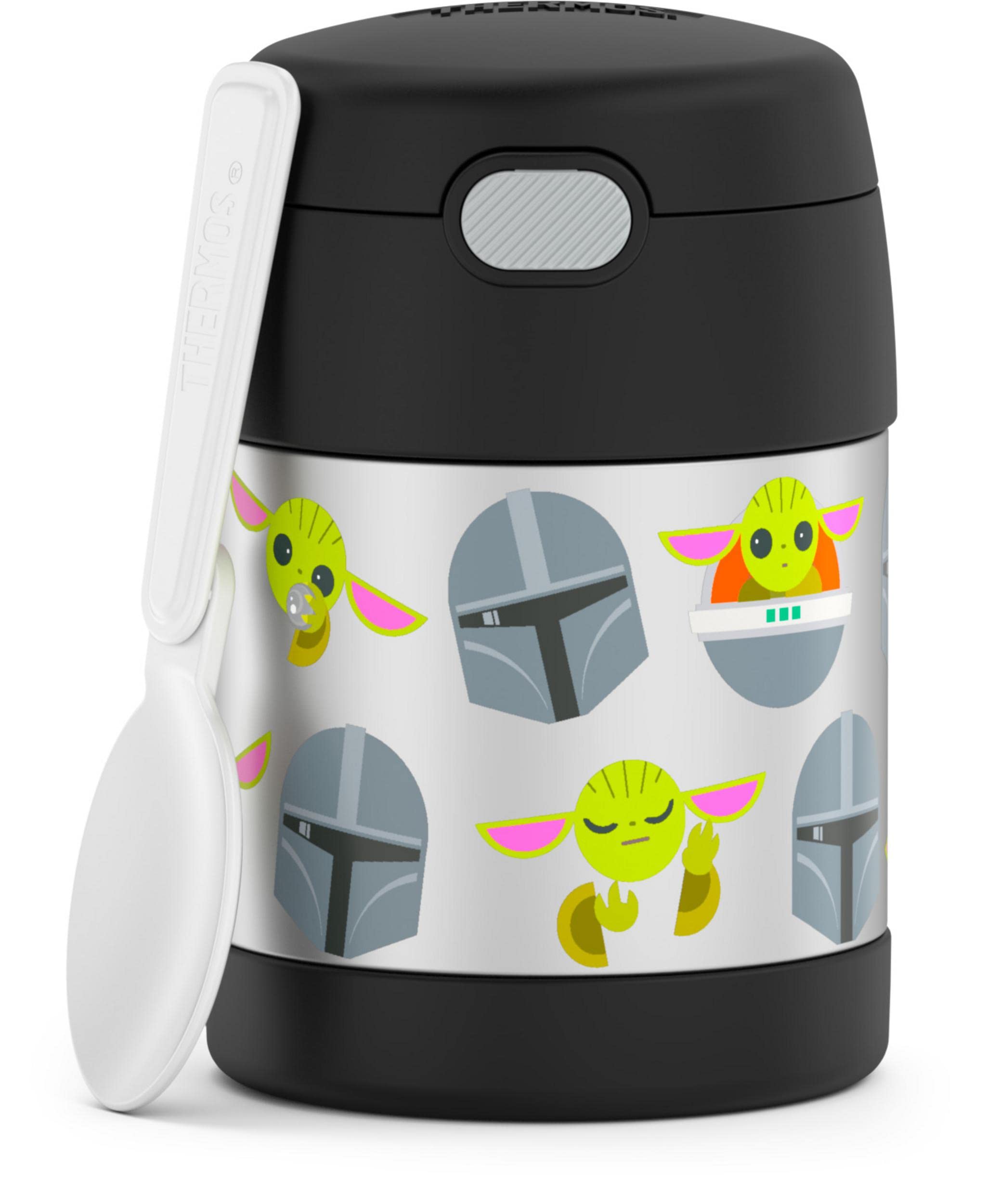 THERMOS FUNTAINER Insulated Food Jar – 10 Ounce – Kid Friendly Food Jar with Foldable Spoon, Minecraft