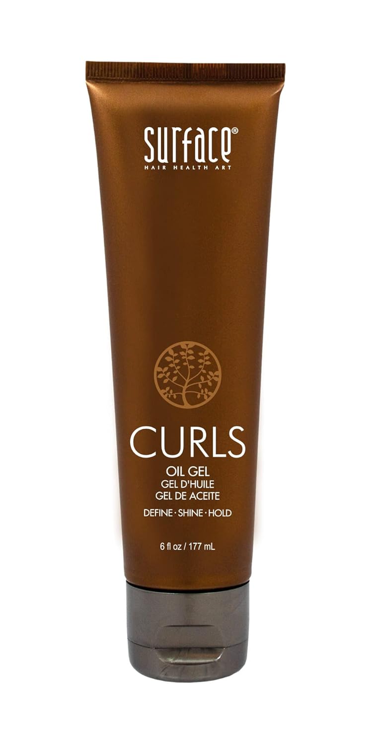 SURFACE Hair - Curls Oil Gel – Defines, Adds Shine, and Provides Frizz Free Style Longevity - 6 fl oz