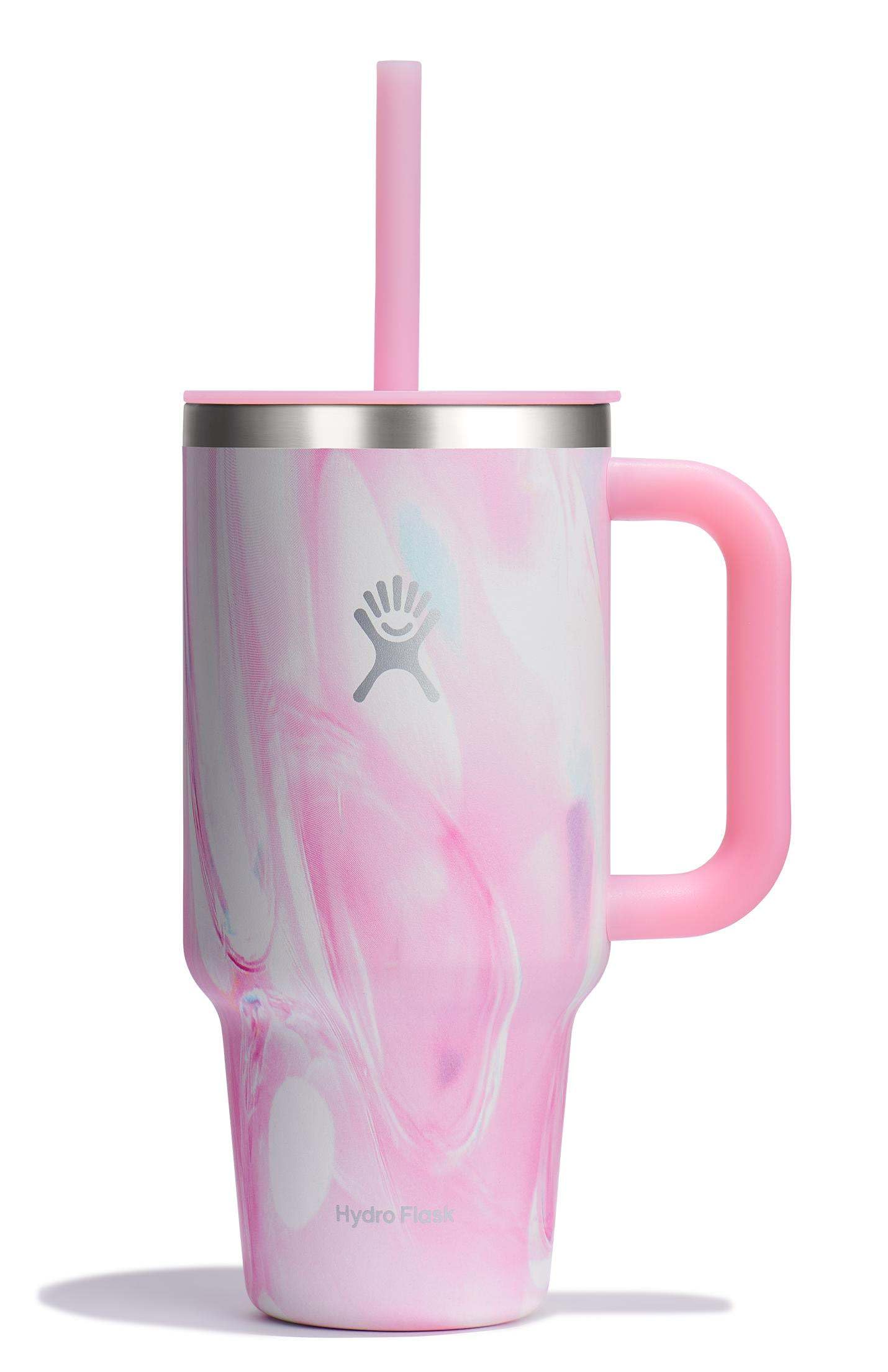 Hydro Flask 32 Oz Travel Tumbler with Handle, Lid and Straw - Insulated Stainless Steel in Holiday Punch