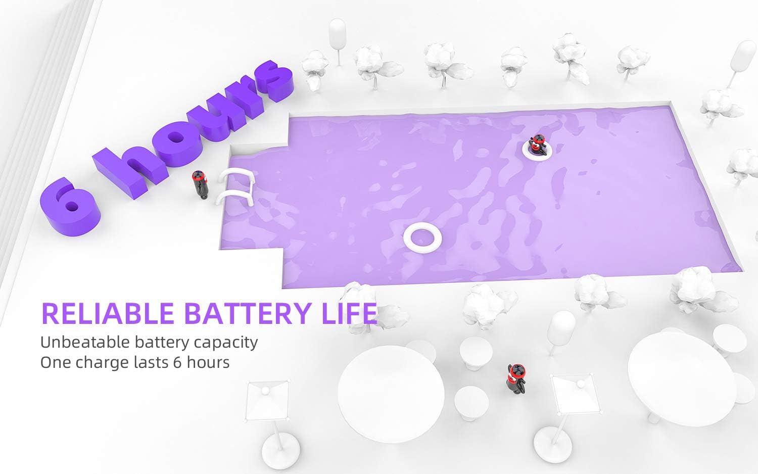 17.5"" Portable DVD Player with 15.6"" Large HD Screen, 6 Hours Rechargeable Battery, Support USB/SD Card/Sync TV and Multiple Disc Formats, High Volume Speaker, Black