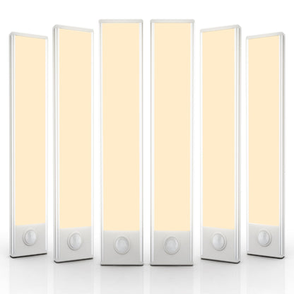 6 Pack Under Cabinet Lights Wireless, 32 LED Motion Sensor Light Indoor Rechargeable Magnetic Closet Lights Battery Operated, Under Counter Lights for Kitchen, Wardrobe, Hallway, Stairs
