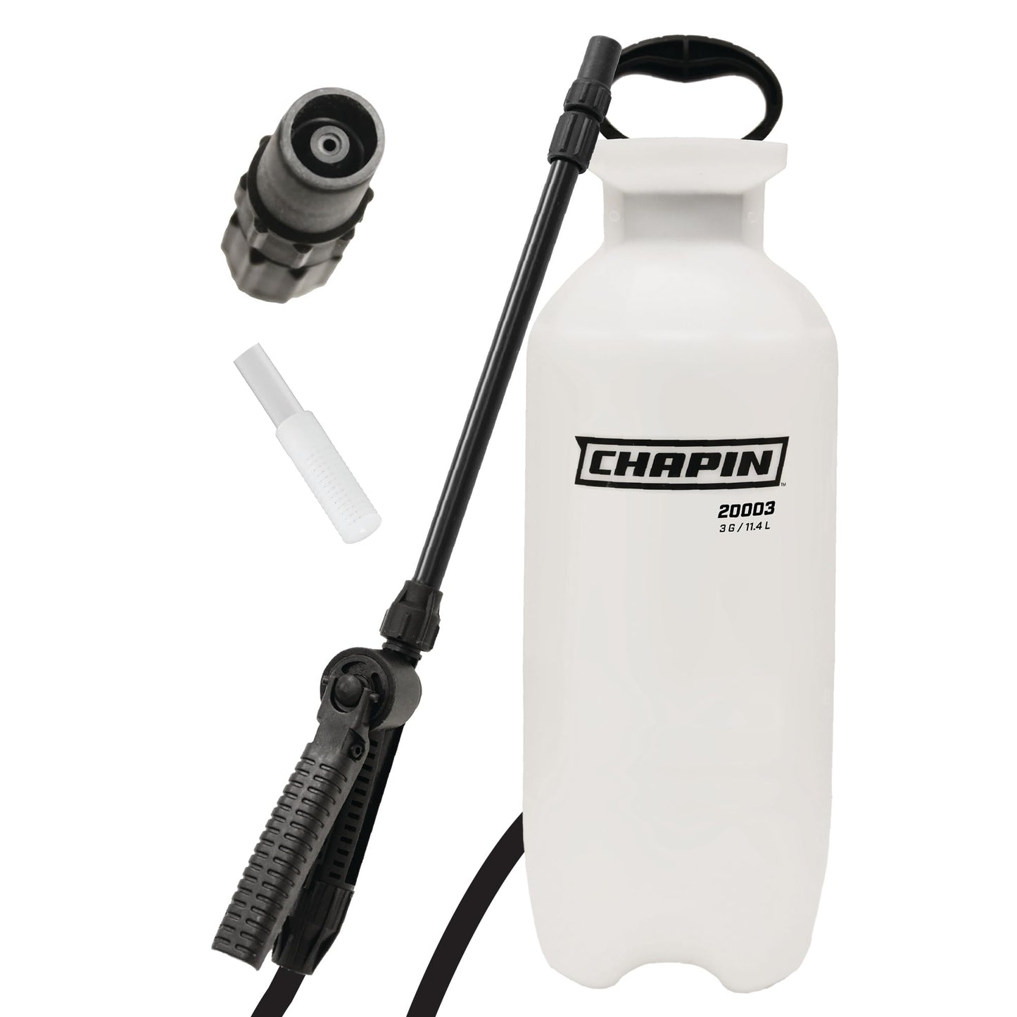 Chapin 20000 Made in USA 1 -Gallon Lawn and Garden Pump Pressured Sprayer, for Spraying Plants, Garden Watering, Weeds and Pests, Polypropylene, Translucent White