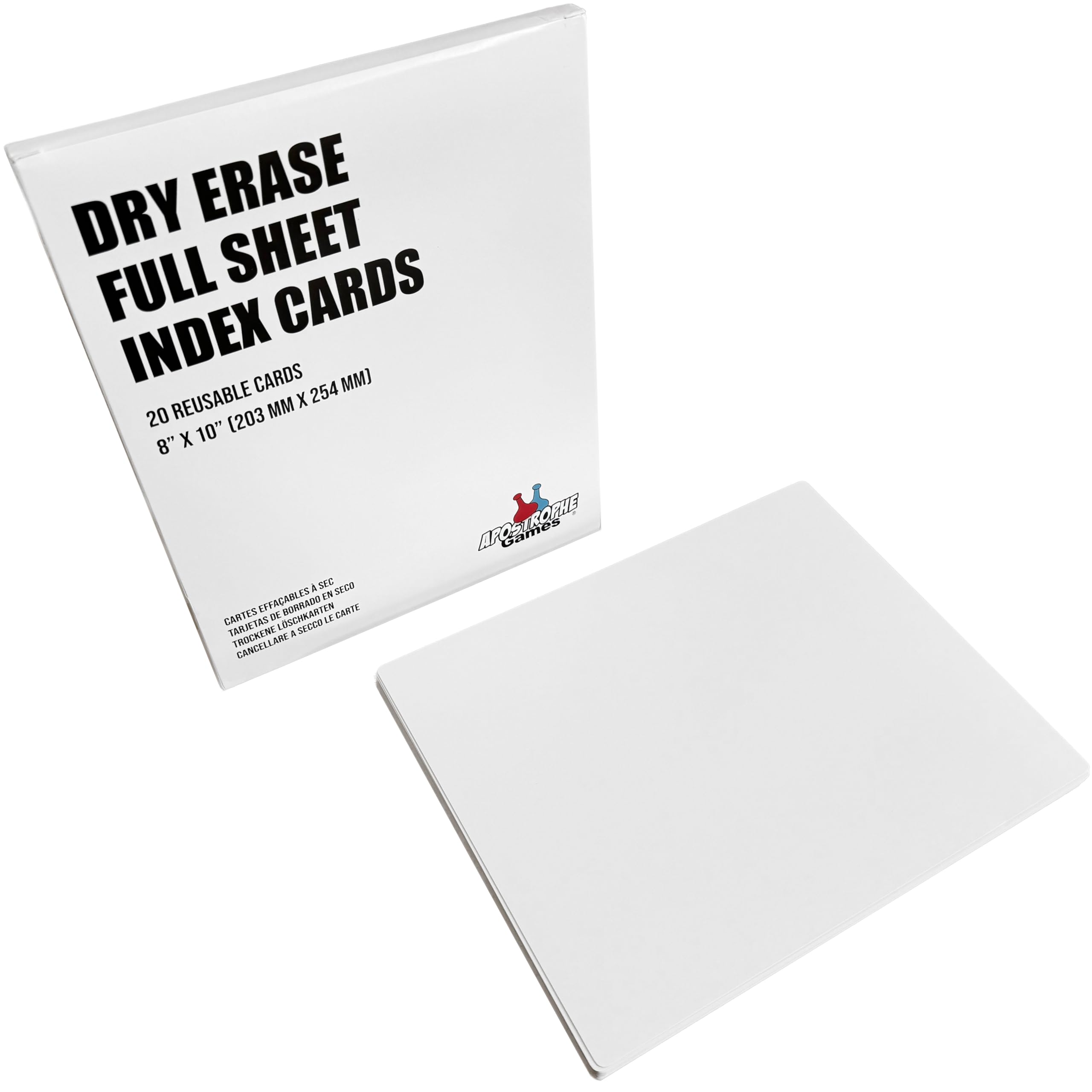 Dry Erase Index Cards – 45pcs Laminated 3x5" Cards Blank w/Box – Reusable Dry Erase Note Cards for School, Work, Housework, To Do Lists – Practical Index Card Sheets – 3 x 5-inch