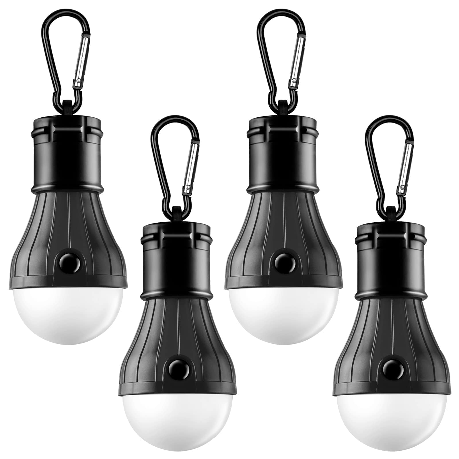 Tent Lamp 4 Packs Portable LED Tent Lights Clip Hook Hurricane Emergency Lights LED Camping Lights Bulb Camping Lanterns Camping Equipment for Camping Hiking Backpacking Outage