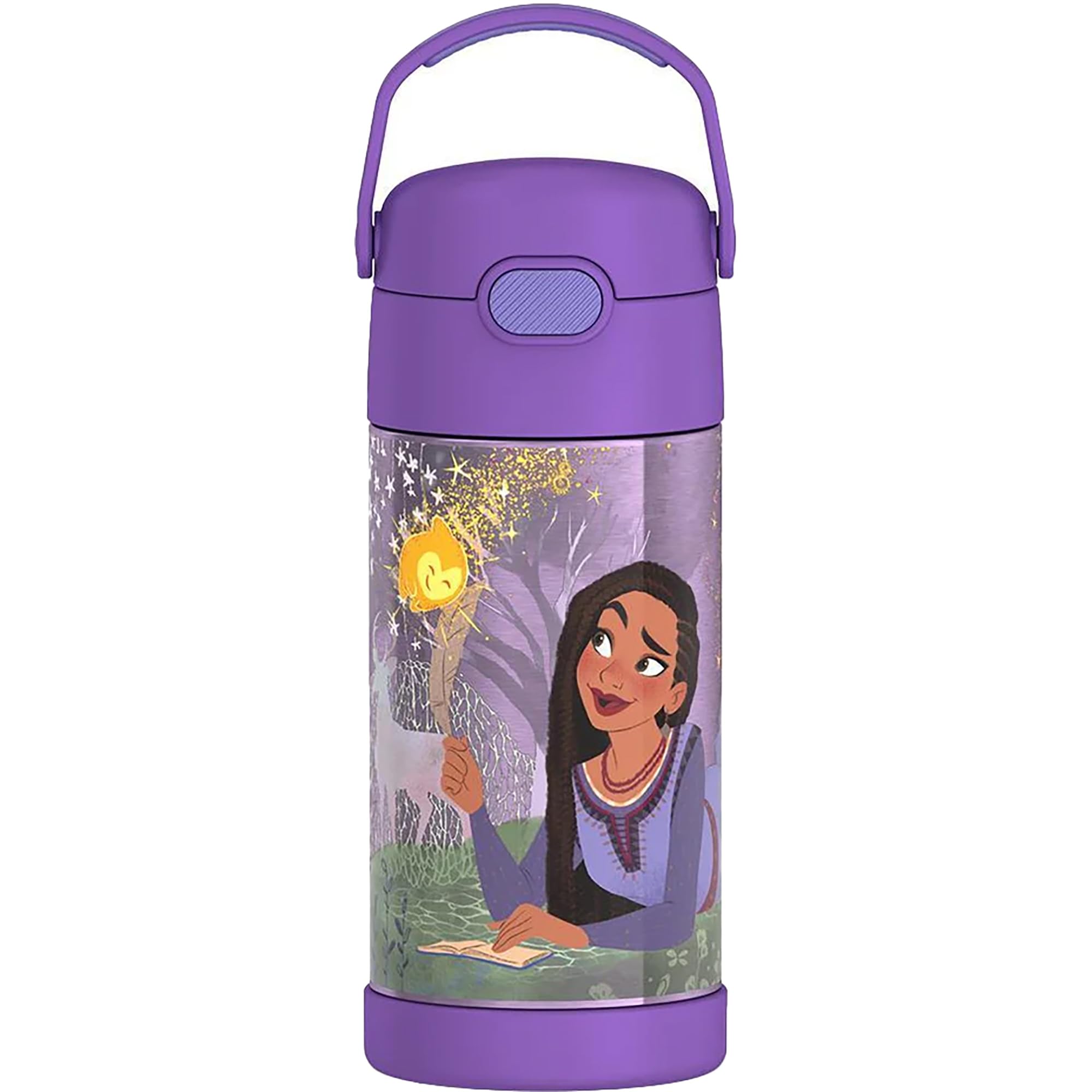 THERMOS FUNTAINER Water Bottle with Straw - 12 Ounce - Kids Stainless Steel Vacuum Insulated Water Bottle with Lid, Bluey
