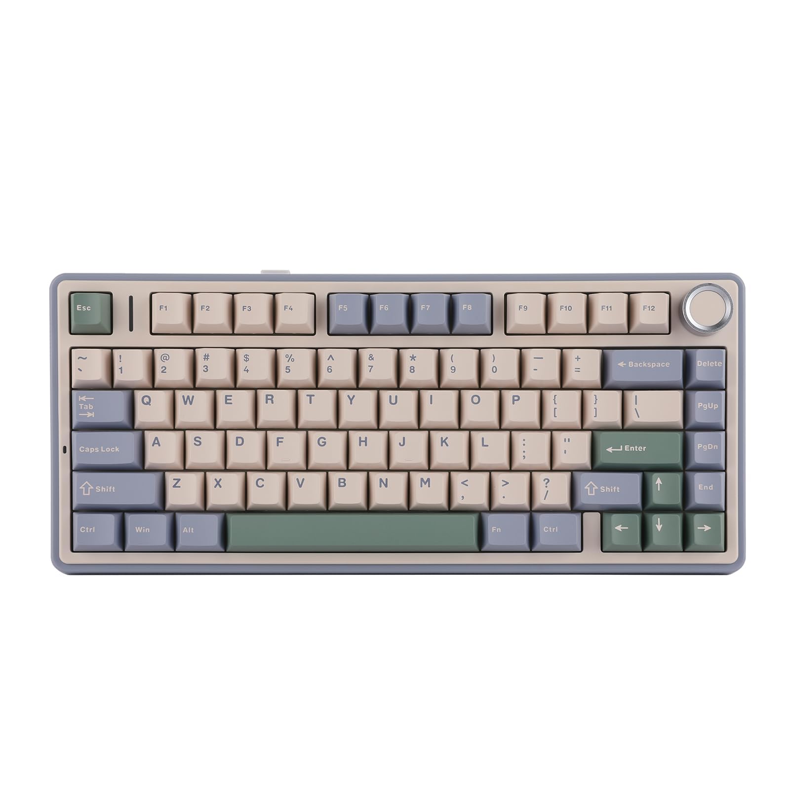 EPOMAKER x Aula F75 Gasket Mechanical Keyboard, 75% Wireless Hot Swappable Gaming Keyboard with Five-Layer Padding&Knob, Bluetooth/2.4GHz/USB-C, RGB (Light Blue, LEOBOG Reaper Switch)