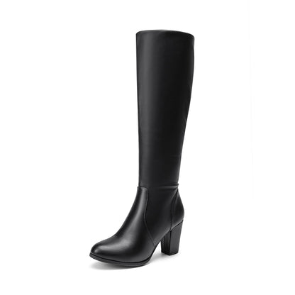 DREAM PAIRS Women's Chunky Heel Knee High Boots