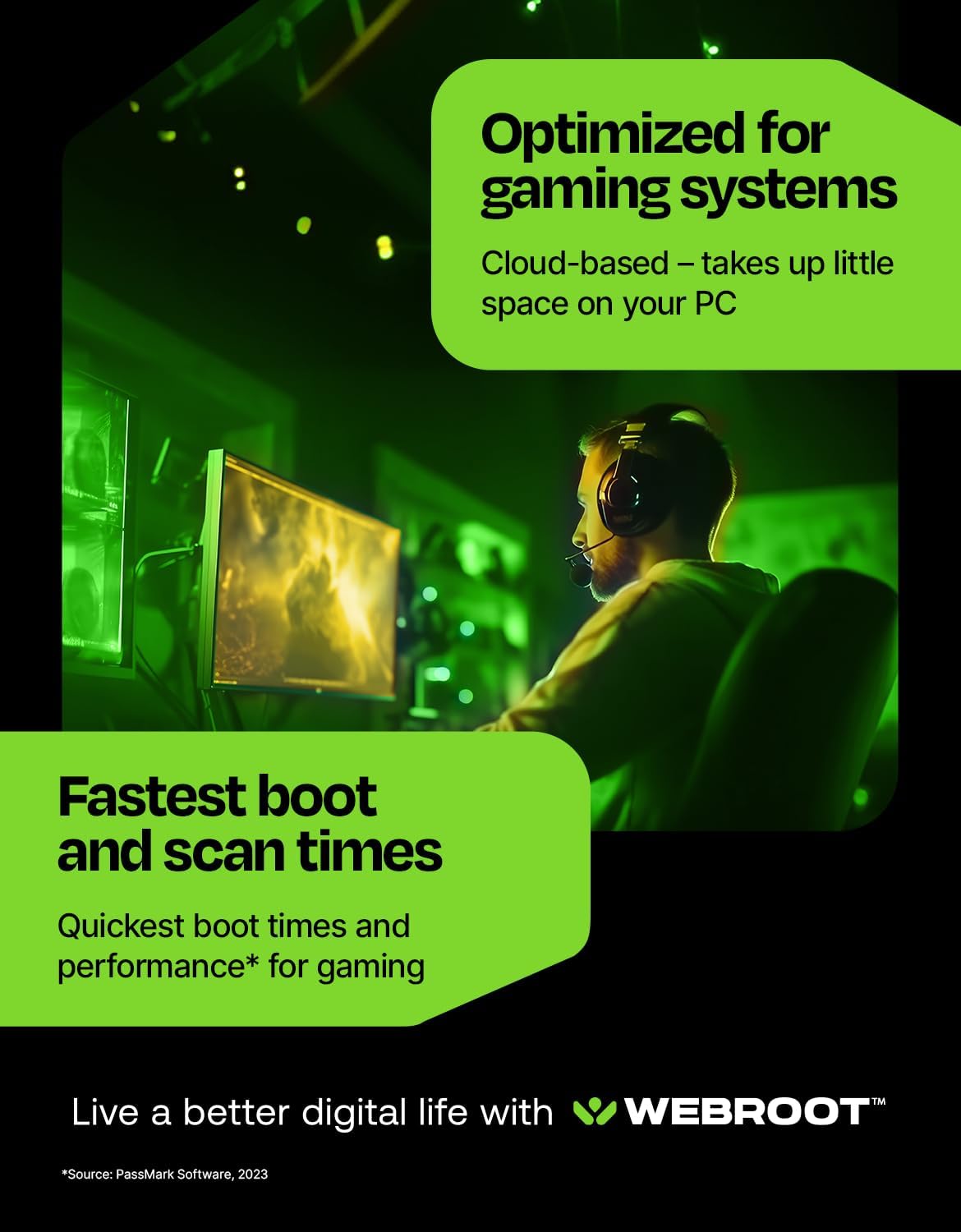 Webroot Antivirus Software 2026 | 3 Device | 1 Year Download for PC/Mac