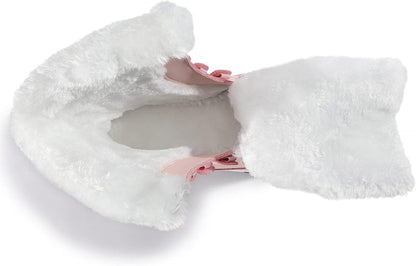 COOJOY Womens Winter Snow Boots Waterproof Shoes Walking Comfortable Hiking Tennis Booties Furry Mid Calf Warm Lightweight