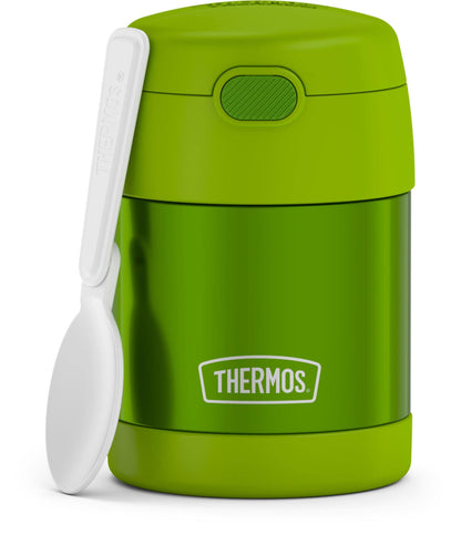 THERMOS FUNTAINER Insulated Food Jar – 10 Ounce – Kid Friendly Food Jar with Foldable Spoon, Minecraft