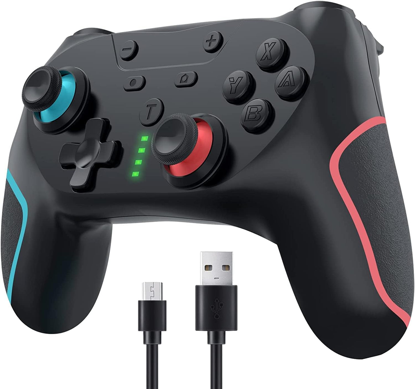 Matbip 2 Pack wireless controller for P4, wireless P4 controller with dual vibration, Turbo, type-c port (Black and White) Radio