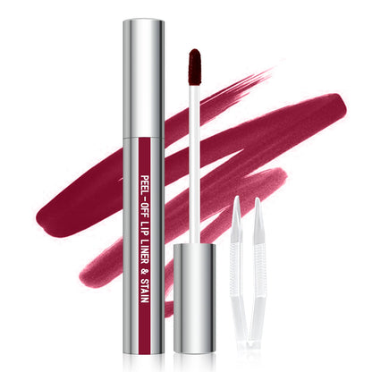 Cilrofelr Peel Off Lip Liner Stain, Long Wear Tattoo Lip Liner with Tweezer, Peel Off Lip Stain with Matte Finish, Long Lasting, Waterproof, Transfer-proof, Highly Pigmented Color (Rose)