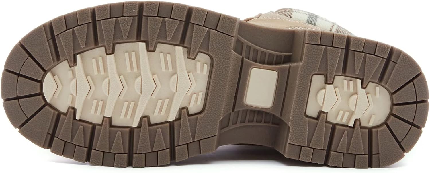 ANJOUFEMME Work Hiking Boots for Women Waterproof - Womens Outdoor Ankle Boots Lightweight Snow Winter Boots for Trekking Walking