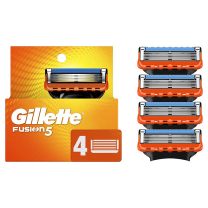 Gillette Fusion5 Razor Refills for Men, 5 Bladed Razor, with Precision Trimmer and Lubrastrip for a Close Shave, 12 Razor Blade Refills