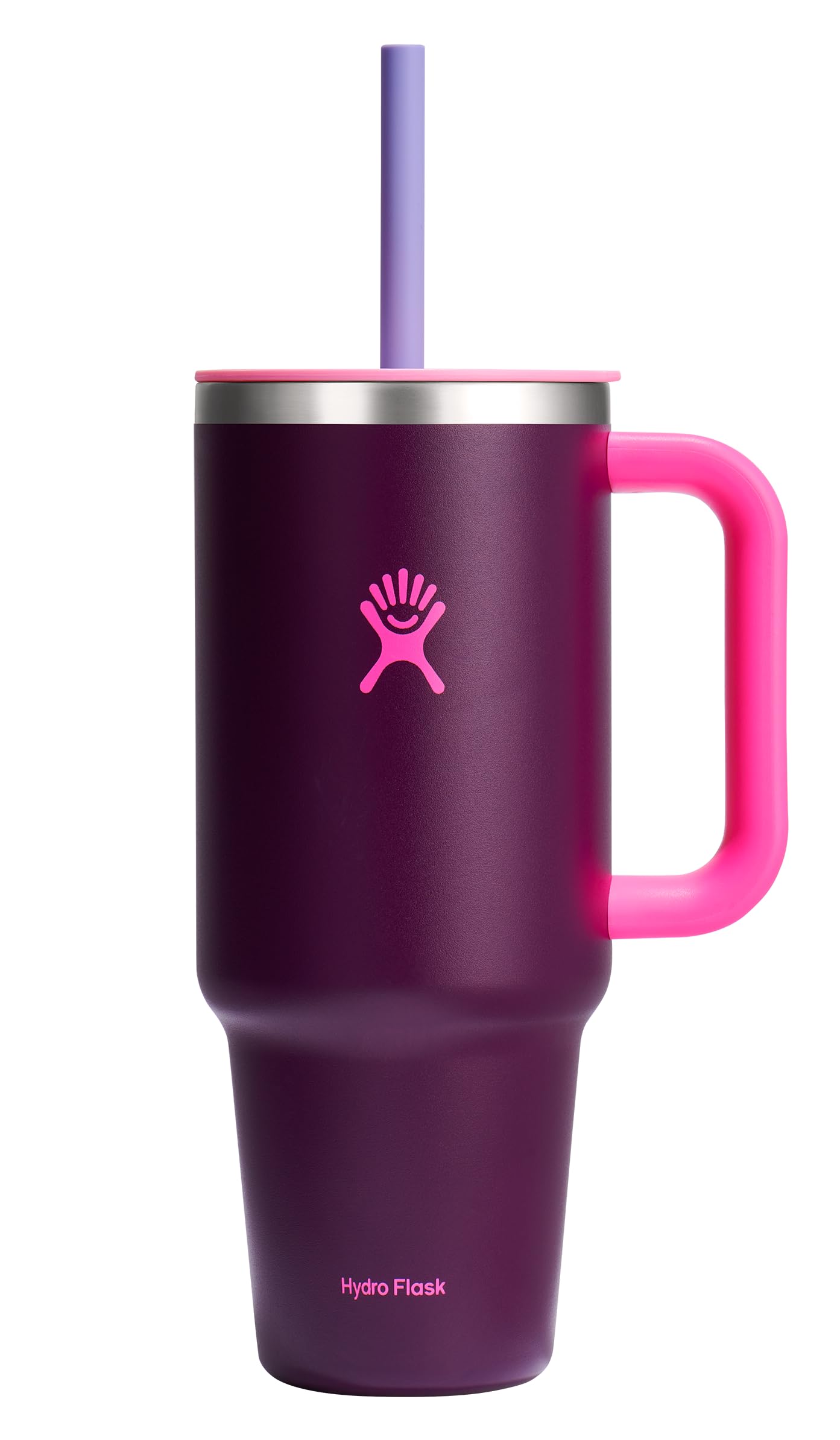 Hydro Flask 32 Oz Travel Tumbler with Handle, Lid and Straw - Insulated Stainless Steel in Holiday Punch
