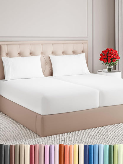 Queen Size 4 Piece Sheet Set - Comfy Breathable & Cooling Bed Sheets Set - Hotel Luxury Bedding for Women, Men, Kids, Teens, Boys & Girls - Deep Pockets, Ultra-Soft, Wrinkle Free - Oeko-Tex - Black