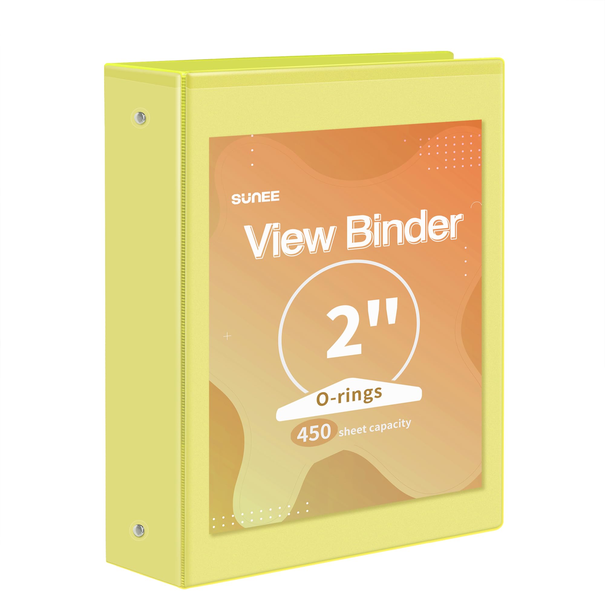 SUNEE 3 Ring Binder 1 Inch 1 Pack, Clear View Binder Three Ring PVC-Free (Fit 8.5x11 Inches) for School or Office Supplies, White