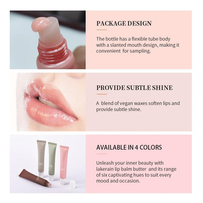 Summer Butter Lip Balm, Moisturizing Hydrating Natural Lip Care, Rich in Nutrients for Soft Smooth Lips (4 Colors)
