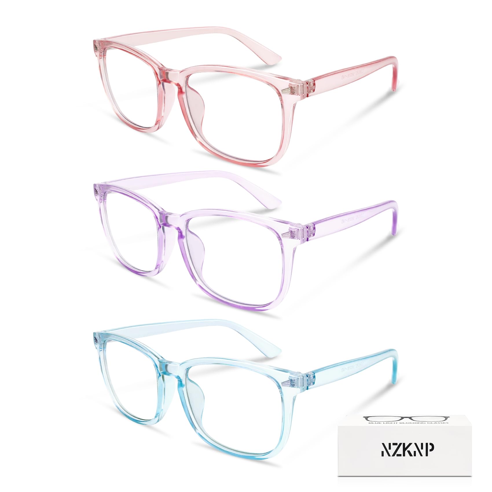NZKNP Blue Light Glasses for Woman Men,Blue Light Blocking Glasses,Clear Glasses