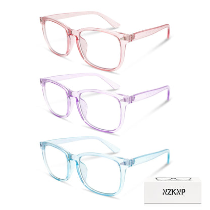 NZKNP Blue Light Glasses for Woman Men,Blue Light Blocking Glasses,Clear Glasses