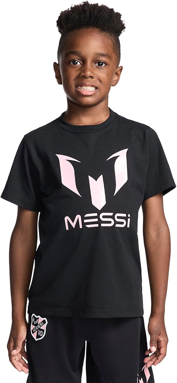 Boys' Lifestyle Short Sleeve T-Shirt, Slim-fit Logo Tee, Cotton Blend Fabric