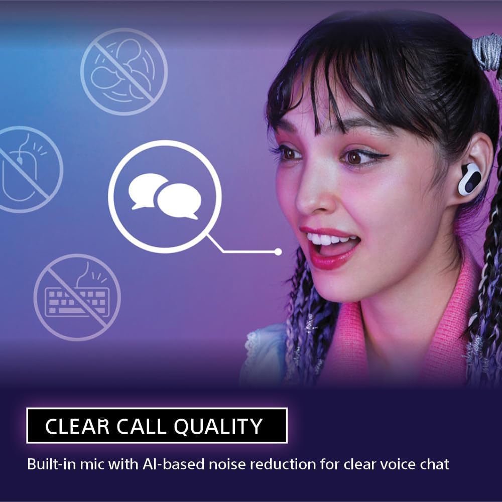 Sony INZONE Buds Wireless Gaming Earbuds, Perfect for PlayStation® 5, for PC/PS5/Switch/Mobile, 48Hr Battery with Case, Noise Canceling, 360 Spatial Sound, 2.4GHz USB-C Dongle, WF-G700N White