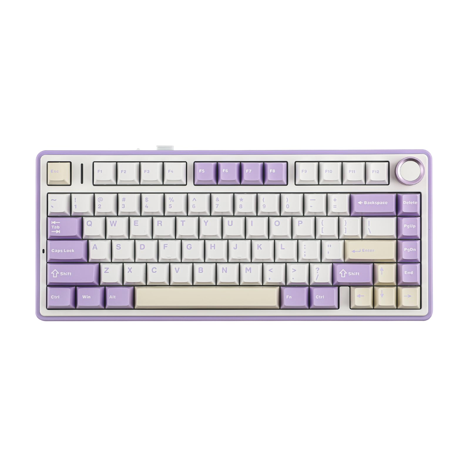 EPOMAKER x Aula F75 Gasket Mechanical Keyboard, 75% Wireless Hot Swappable Gaming Keyboard with Five-Layer Padding&Knob, Bluetooth/2.4GHz/USB-C, RGB (Light Blue, LEOBOG Reaper Switch)