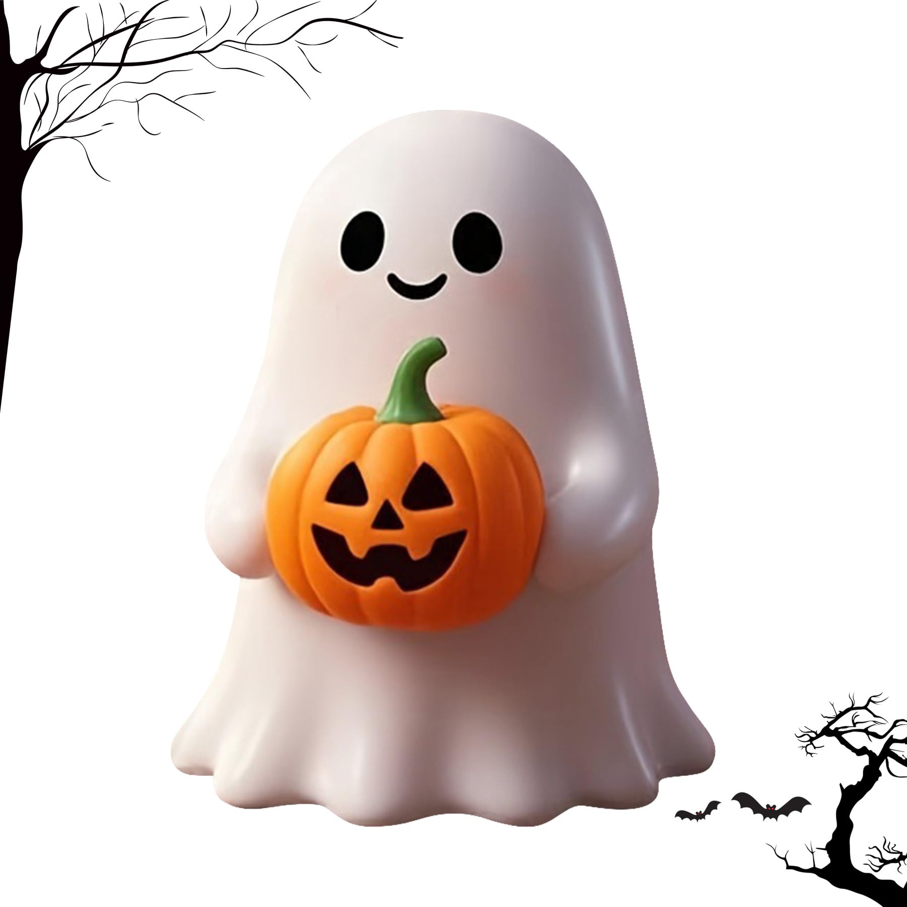 Halloween Ghost Figurine-Spooky & Cute Ghost Statue for Home, Desk, Party Decor | FunnyGhost Halloween Decor Indoor