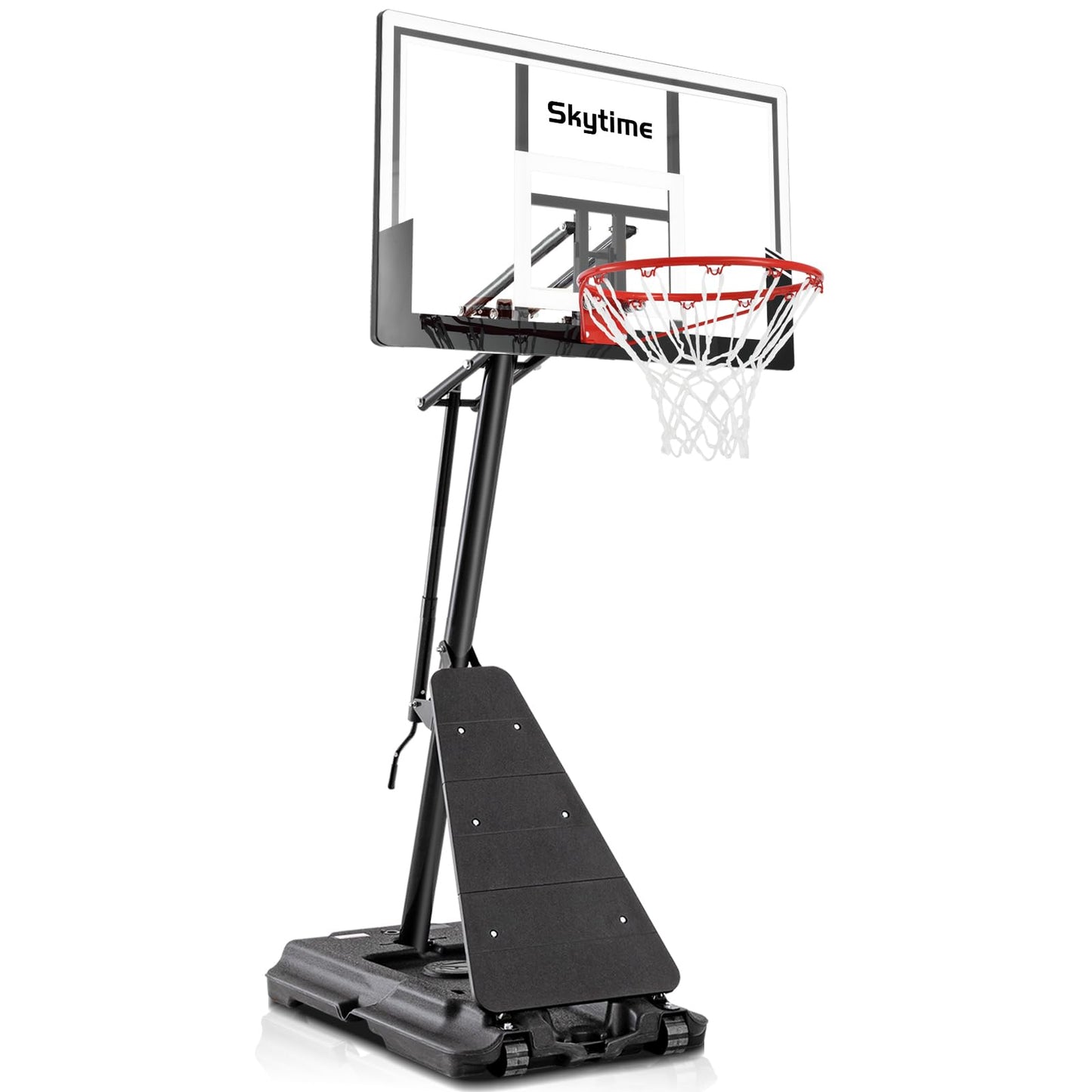 Skytime Basketball Hoop Outdoor,Adjustable Portable Basketbal Goal System with 5.3-10ft Height Stepless Regulation