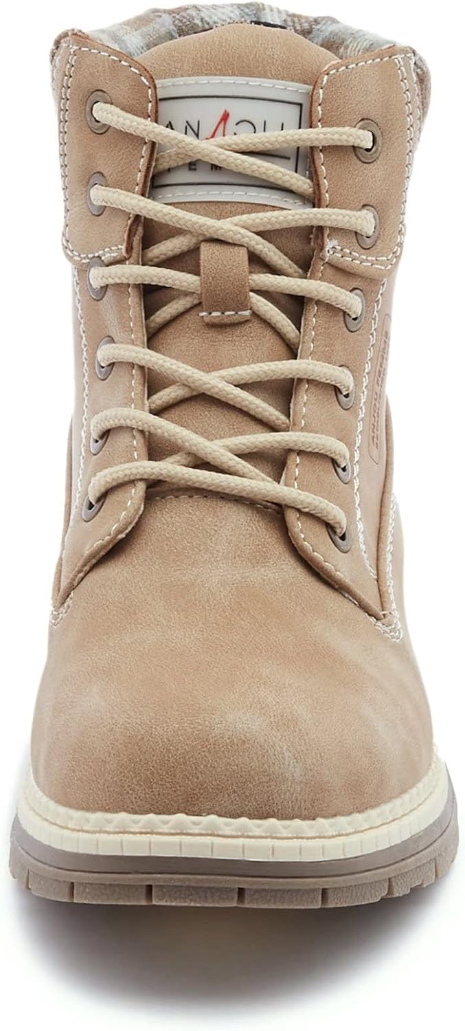 ANJOUFEMME Work Hiking Boots for Women Waterproof - Womens Outdoor Ankle Boots Lightweight Snow Winter Boots for Trekking Walking