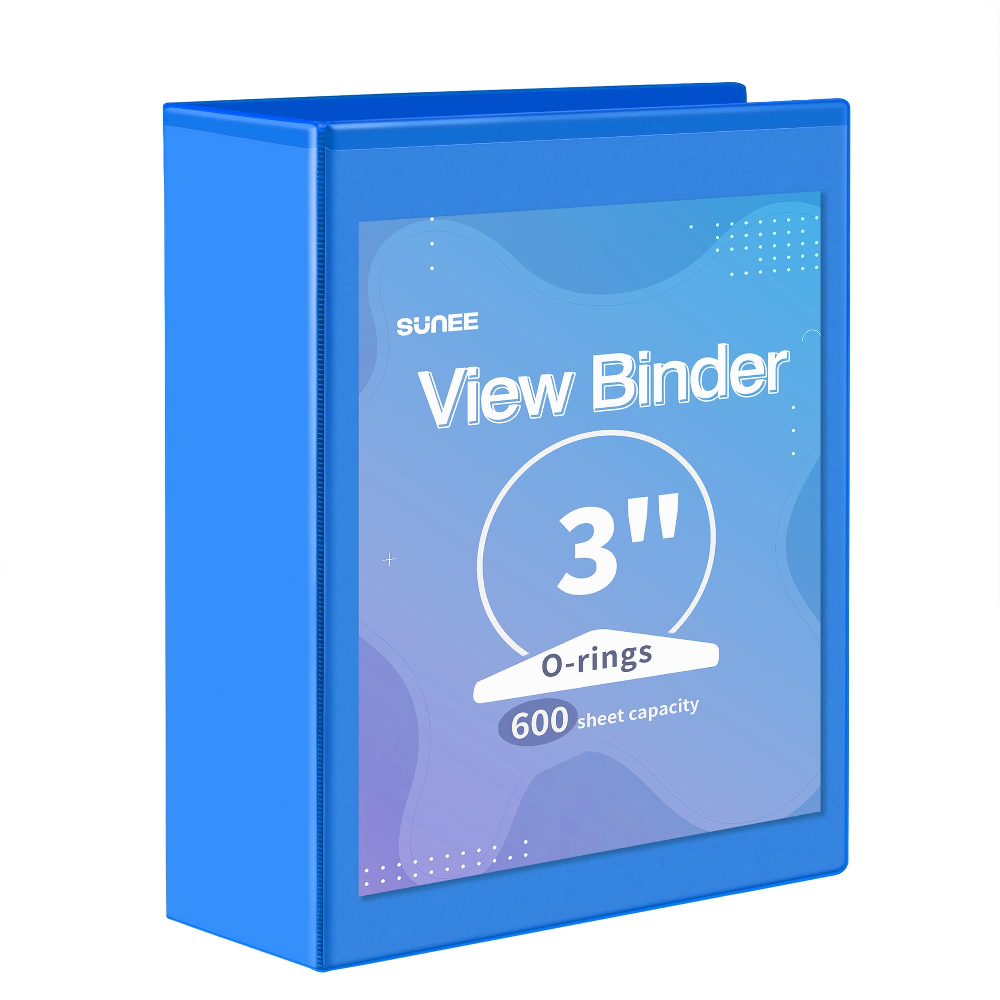 SUNEE 3 Ring Binder 1 Inch 1 Pack, Clear View Binder Three Ring PVC-Free (Fit 8.5x11 Inches) for School or Office Supplies, White