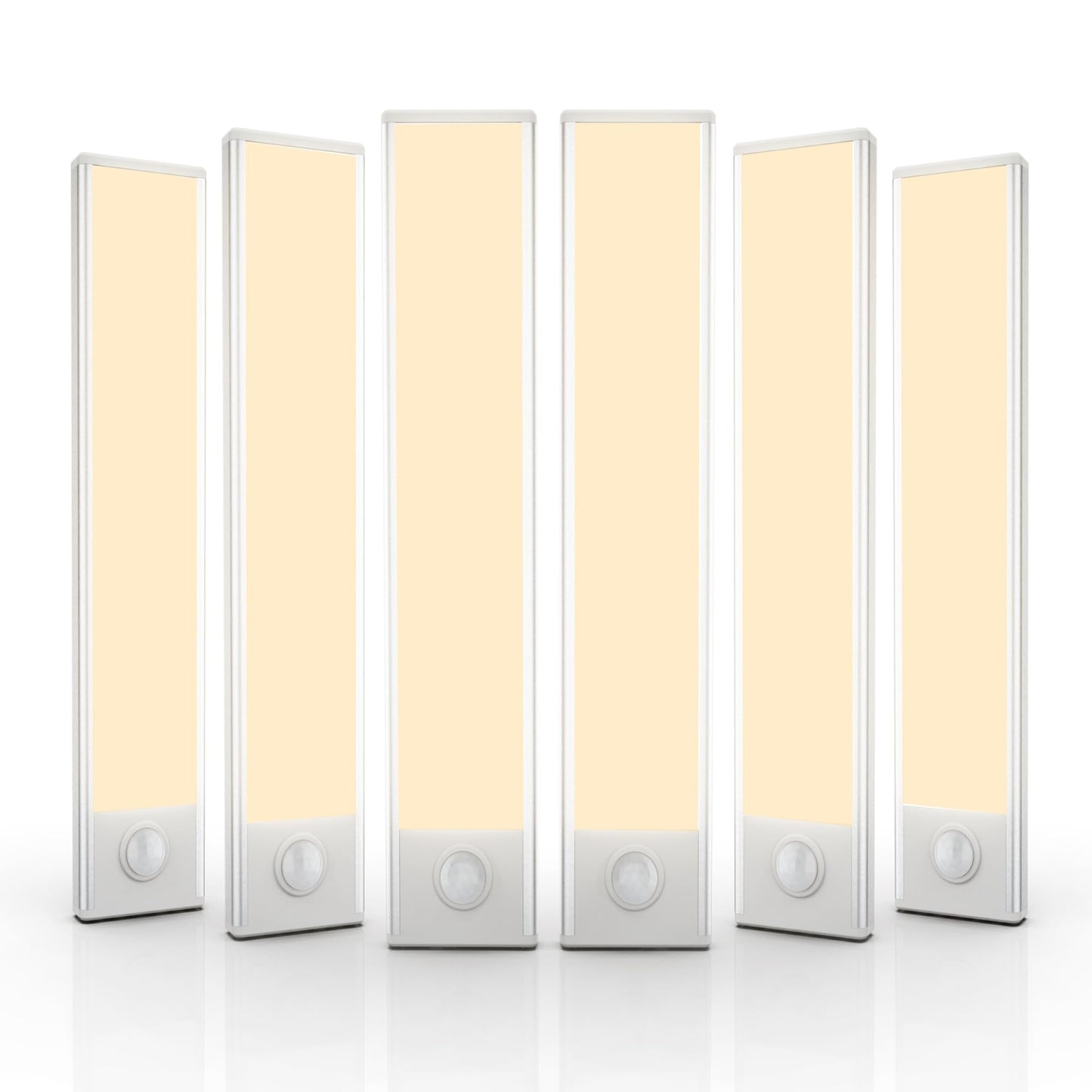 6 Pack Under Cabinet Lights Wireless, 32 LED Motion Sensor Light Indoor Rechargeable Magnetic Closet Lights Battery Operated, Under Counter Lights for Kitchen, Wardrobe, Hallway, Stairs