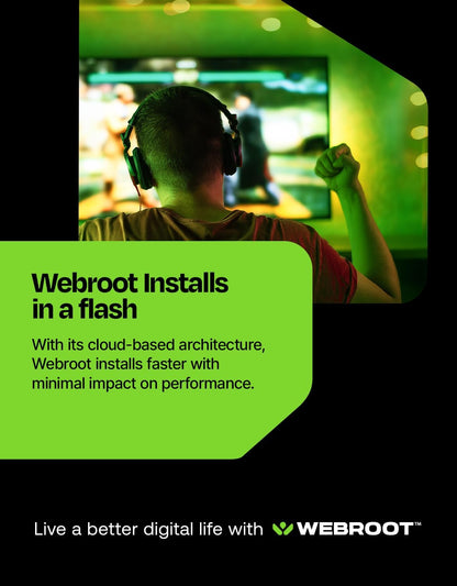 Webroot Antivirus Software 2026 | 3 Device | 1 Year Download for PC/Mac