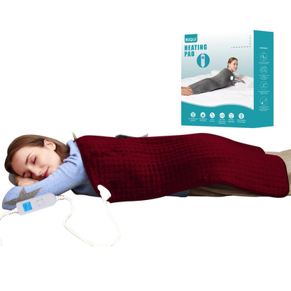 26" x 35" Flannel Neck&Shoulder&Back Heating Pad with 12 Temperature Settings&Countdown Timer, Pain Relief for Back/Neck/Shoulders/Menstrual Pain, Christmas Gifts for Women Men Mom Dad(Light Tan)