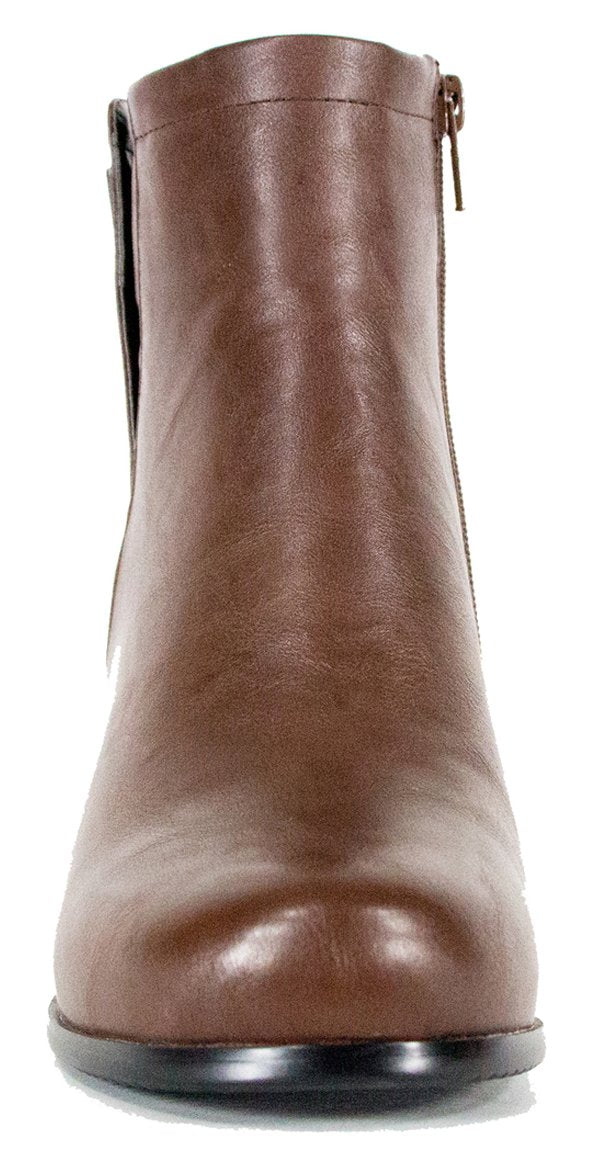 Llynda More Women's 'More Light' Faux Leather Comfortable Mid Heel Ankle Boot