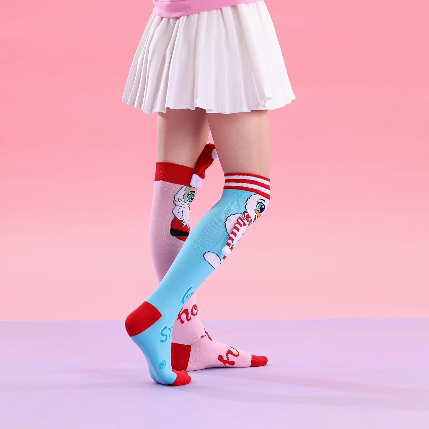 Crazy socks for kids Cute girl socks girls wacky Funky Stretch Mid to High Novelty Socks