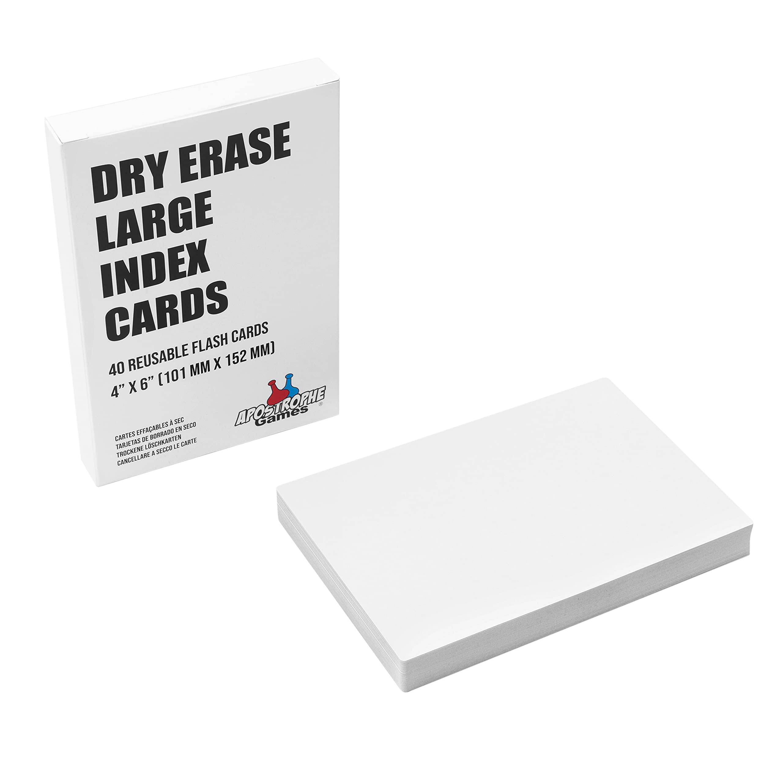 Dry Erase Index Cards – 45pcs Laminated 3x5" Cards Blank w/Box – Reusable Dry Erase Note Cards for School, Work, Housework, To Do Lists – Practical Index Card Sheets – 3 x 5-inch