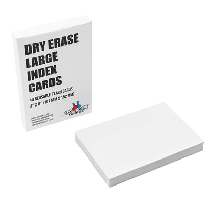 Dry Erase Index Cards – 45pcs Laminated 3x5" Cards Blank w/Box – Reusable Dry Erase Note Cards for School, Work, Housework, To Do Lists – Practical Index Card Sheets – 3 x 5-inch