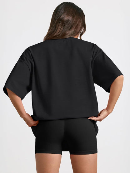 Trendy Queen Womens Oversized Summer T Shirts Plus Size Batwing Cute Casual Tops Short Sleeves Fashion Workout Clothes