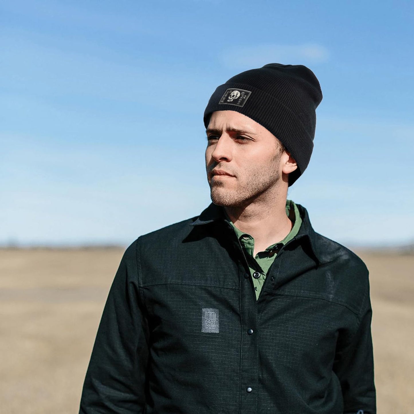 Cool Graphic Beanie for Men and Women - Black