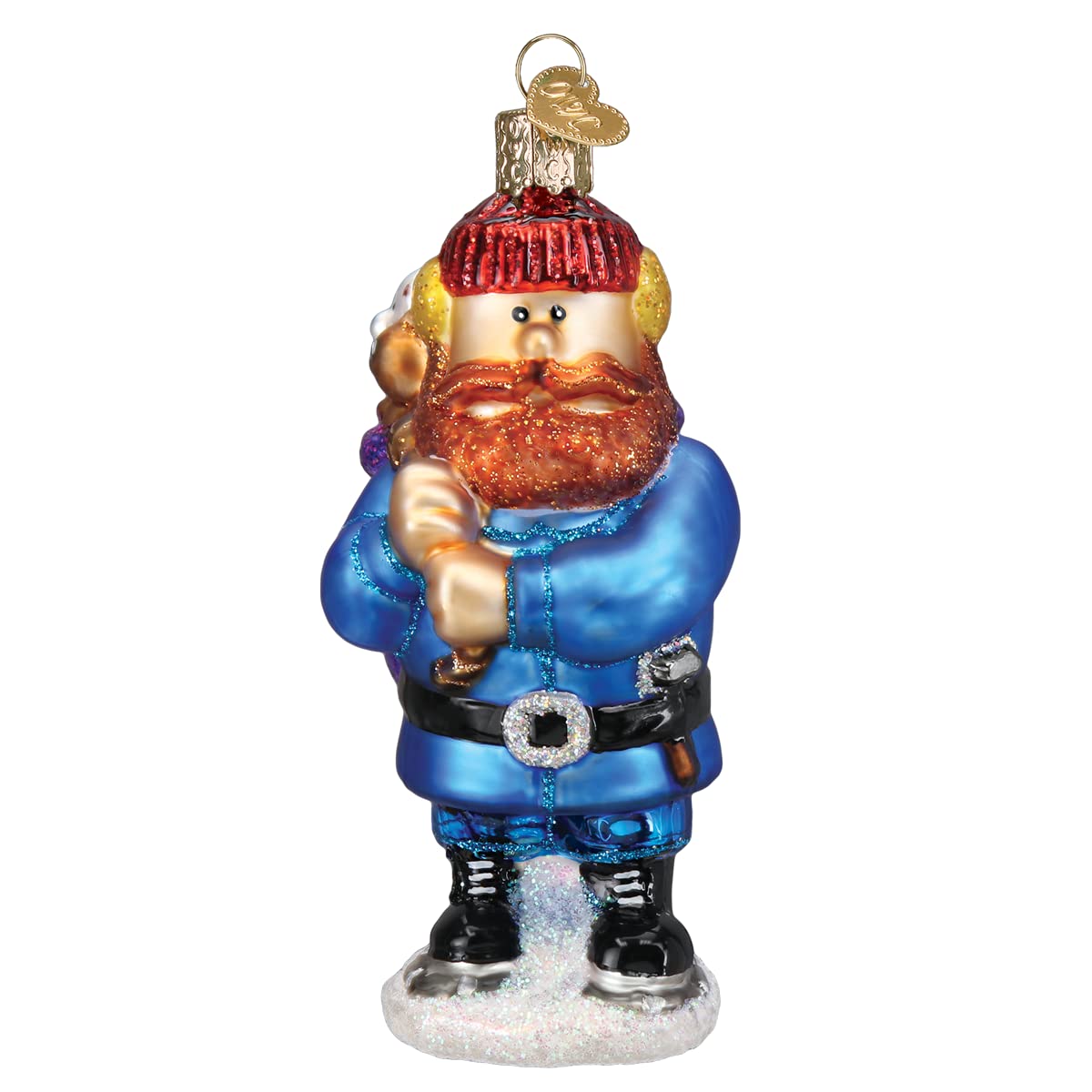 Old World Christmas Bumble (Rudolph The Red-Nosed Reindeer) Glass Blown Ornament for Christmas Tree, Handcrafted Holiday Decoration, Rudolph Collection