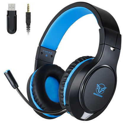 H-10 Gaming Headset for PS4, Xbox One, PC, PS5, Nintendo Switch, Stereo Wired Noise Cancelling Over Ear Headphones with Mic for Kids Adults, Bass Surround, Soft Memory Earmuffs, Pink