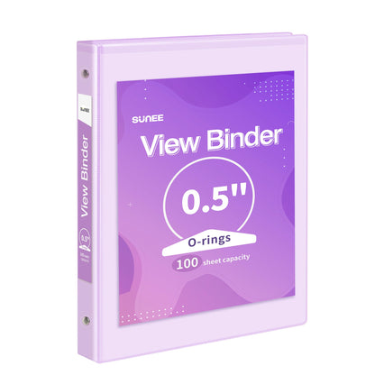 SUNEE 3 Ring Binder 1 Inch 1 Pack, Clear View Binder Three Ring PVC-Free (Fit 8.5x11 Inches) for School or Office Supplies, White