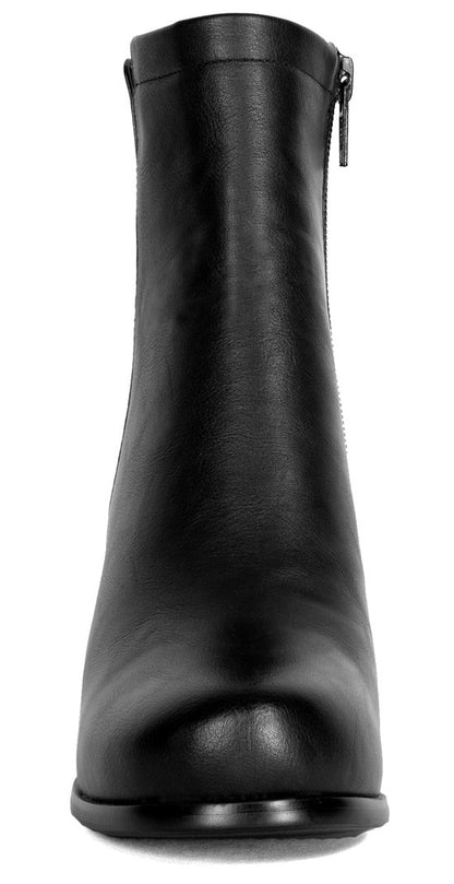 Llynda More Women's 'More Light' Faux Leather Comfortable Mid Heel Ankle Boot