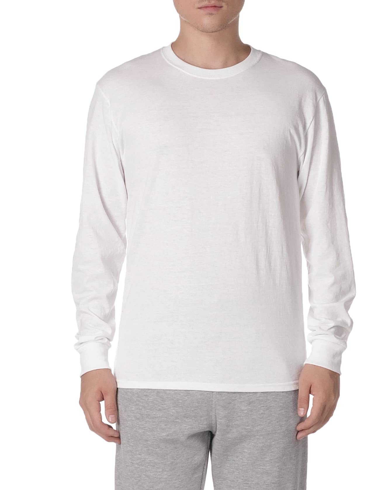 Jerzees Men's Dri-Power Cotton Blend Long Sleeve Tees, Moisture Wicking, Odor Protection, UPF 30+, Sizes S-3x