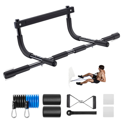 Ally Peaks Pull Up Bar for Doorway | Thickened Steel Max Limit 440 lbs Upper Body Fitness Workout Bar| Multi-Grip Strength for Doorway | Indoor Chin-Up Bar Fitness Trainer for Home Gym Portable